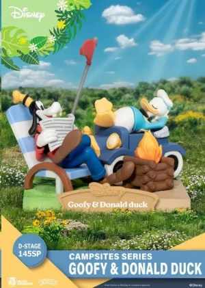 DISNEY DIORAMA PVC D-STAGE CAMPSITE SERIE GOOFY & DONALD DUCK EDICIÓN ESPECIAL 10 CM
