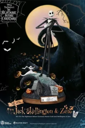 PESADILLA ANTES DE NAVIDAD ESTATUA MASTER CRAFT JACK SKELLINGTON & ZERO 39 CM