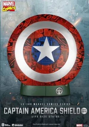 MARVEL COMICS PVC CAPTAIN AMERICA ESCUDO LIFE SIZE STATUE 64 CM