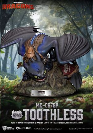 CÓMO ENTRENAR A TU DRAGÓN II ESTATUA MASTER CRAFT TOOTHLESS 38 CM