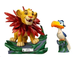 DISNEY PACK 2 FIGURAS MASTER CRAFT EL REY LEON PEQUEÑO SIMBA Y ZAZU 31 CM