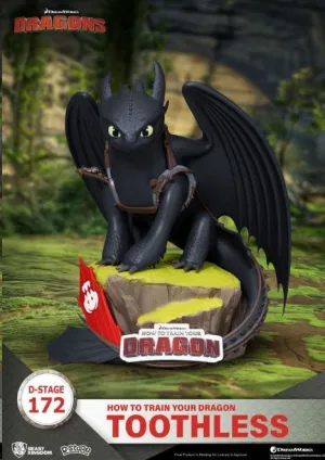CÓMO ENTRENAR A TU DRAGÓN D-STAGE PVC DIORAMA ESTATUA TOOTHLESS 14 CM