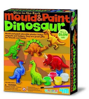 4M MOULD & PAINT DINOSAUR (GLOW IN THE DARK)                               