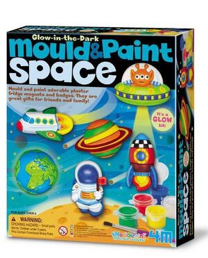 4M MOULD & PAINT GLOW SPACE (GLOW IN THE DARK)                             