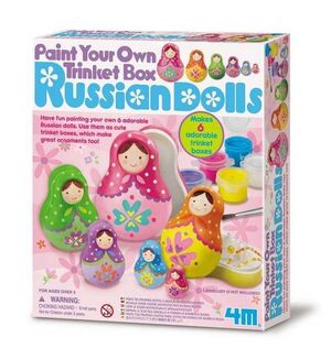 4M PAINT YOUR OWN TRINKET BOX RUSSIAN DOLLS                                