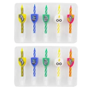 HARRY POTTER PACK 10 VELAS CUMPLEAÑOS LOGOS                                