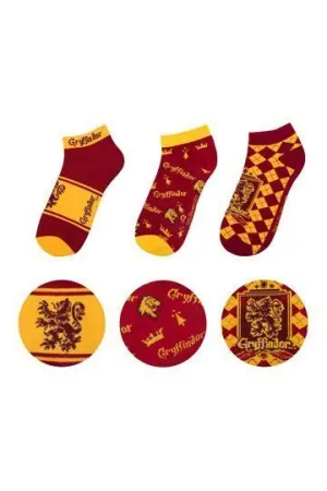 HARRY POTTER PACK DE 3 PARES DE CALCETINES TOBILLEROS GRYFFINDOR