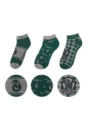 HARRY POTTER PACK DE 3 PARES DE CALCETINES TOBILLEROS SLYTHERIN