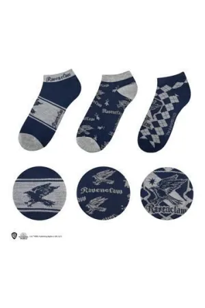 HARRY POTTER PACK DE 3 PARES DE CALCETINES TOBILLEROS RAVENCLAW