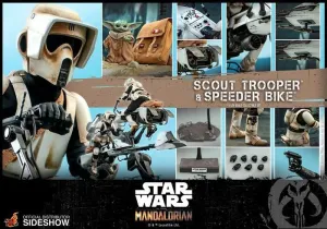 STAR WARS THE MANDALORIAN FIG 30 CM ESCALA 1/6 SCOUT TROOPER & SPEEDER BIKE
