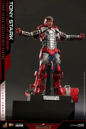 IRON MAN II FIG MOVIE 31 CM 1/6 TONY STARK MARK V SUIT UP VERSION DELUXE