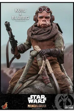 STAR WARS THE MANDALORIAN PACK DE 2 FIG 37 CM 1/6 KUIIL & BLURRG