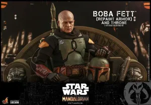STAR WARS THE MANDALORIAN FIG 30 CM 1/6  BOBA FETT EN EL TRONO