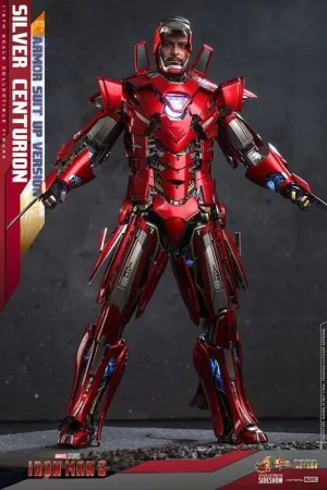IRON MAN 3 FIG MOVIE 32 CM MASTERPIECE 1/6 SILVER CENTURION (ARMOR SUIT UP VERSION)