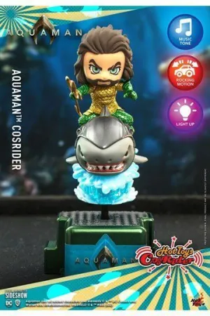 AQUAMAN MINIFIGURA CON LUZ Y SONIDO COSRIDER AQUAMAN 13 CM