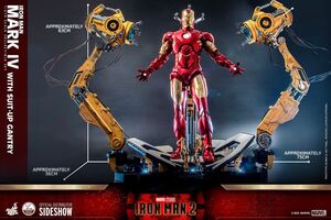 IRON MAN 2 FIG 49 CM 1/4 IRON MAN MARK IV WITH SUIT-UP GANTRY