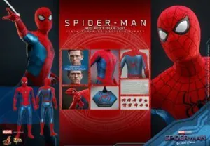 SPIDERMAN NO WAY HOME FIGURA MOVIE MASTERPIECE 1/6 SPIDER-MAN (NEW RED AND BLUE SUIT) 28 CM