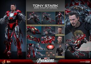 LOS VENGADORES FIGURA 31 CM MOVIE MASTERPIECE 1/6 TONY STARK (MARK VII SUIT-UP VERS)