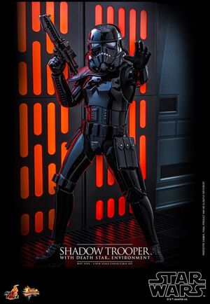 STAR WARS FIGURA MOVIE MASTERPIECE 1/6 SHADOW TROOPER CON ENTORNO ESTRELLA DE LA MUERTE 30 CM