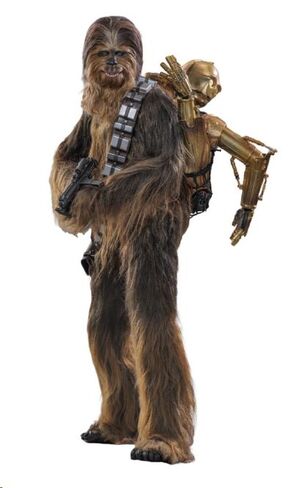 STAR WARS EPISODE V FIGURA MOVIE MASTERPIECE 1/6 CHEWBACCA CON C-3PO DESMONTADO 36 CM