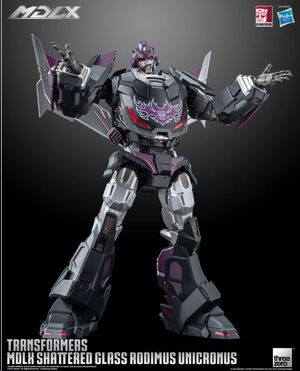 TRANSFORMERS FIGURA MDLX SHATTERED GLASS RODIMUS UNICRONUS 23 CM