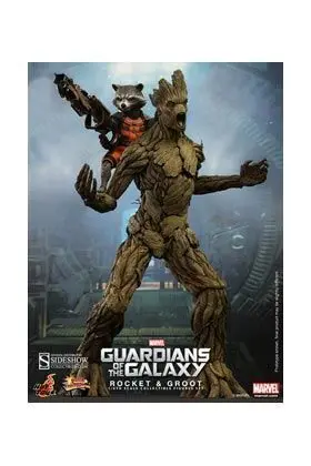 GUARDIANES DE LA GALAXIA ROCKET & GROOT SET SIXTH SCALE HOT TOYS           