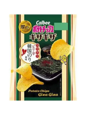 PATATAS PICANTES CALBEE SABOR A ALGAS COREANAS 58G