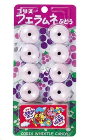 CARAMELOS CORIS WHISTLE FUE SABOR A UVA 22GR