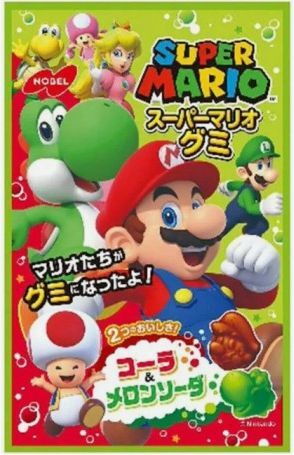 GOMINOLAS NOBEL SABOR A COLA Y MELÓN EDICIÓN SUPER MARIO 50G