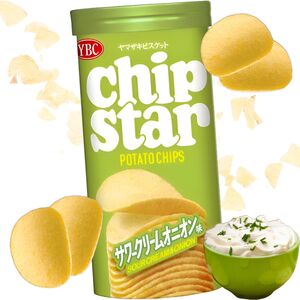 PATATAS CHIPSTAR SABOR A CREMA Y CEBOLLA 45G