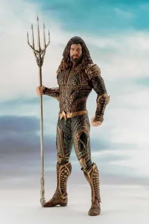 LIGA DE JUSTICIA ESTATUA 19.5 CM AQUAMAN MOVIE ART FX+                     