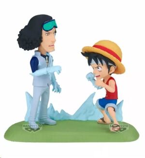 ONE PIECE FIGURA WCF LOG STORIES MONKEY.D.LUFFY VS KUZAN 9 CM