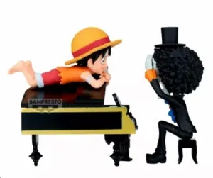 ONE PIECE FIGURA WCF LOG STORIES MONKEY D.LUFFY & BROOK 8 CM