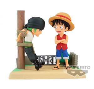 ONE PIECE WORLD COLLECTABLE FIG LOG STORIES LUFFY Y RORONOA ZORO 7 CM