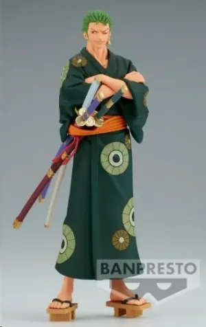 ONE PIECE DXF THE GRANDLINE SERIES WANOKUNI RORONOA ZORO YUKATA VER 17 CM