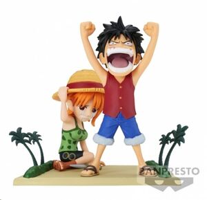 ONE PIECE FIGURA WORLD COLLECTABLE MONKEY.D.LUFFY & NAMI 7 CM