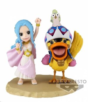 ONE PIECE FIGURA WORLD COLLECTABLE LOG STORIES NEFELTARI VIVI & KAROO 7 CM