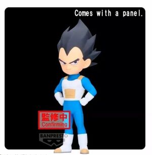 DRAGON BALL DAIMA VEGETA MINI FIGURA WITH PANEL 13 CM