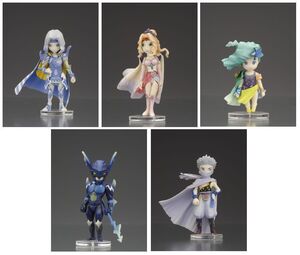 FINAL FANTASY IV TRADING ARTS SET 5 MINI FIGURAS                           