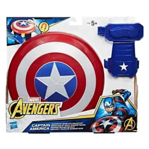 LOS VENGADORES ESCUDO Y GUANTE MAGNETICOS CAPITAN AMERICA                  