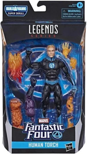 LOS CUATRO FANTASTICOS FIGURA 15 CM ANTORCHA HUMANA MARVEL LEGENDS         