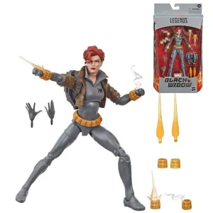 VIUDA NEGRA FIGURA 19CM MARVEL LEGENDS TRAJE DEL COMIC                     