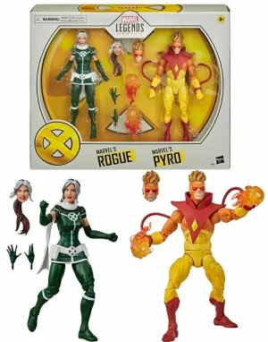 PYRO Y ROGUE PACK 2 FIG 15CM MARVEL LEGENDS X-MEN 20 ANIVERSARIO           