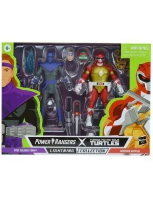 POWER RANGERS & TMNT LIGHTNING COL SET 2 FIG 15 CM RAPHAEL & FOOT SOLDIER TOMMY