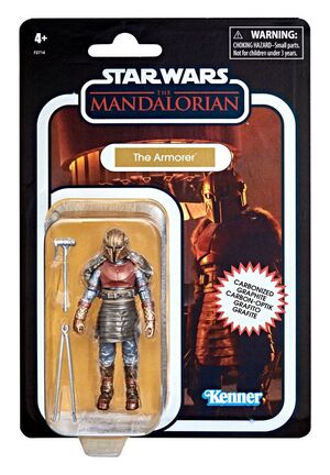 STAR WARS THE MANDALORIAN VINTAGE COLLECTION CARBONIZED FIGURA 2021 THE ARMORER 10 CM