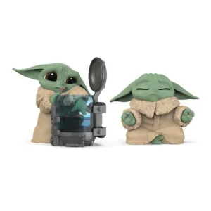 STAR WARS THE MANDALORIAN PACK THE CHILD BABY YODA CURIOSO+MEDITANDO SET 2 FIG 5,5CM