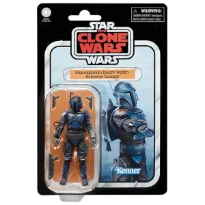 STAR WARS THE CLONE WARS VINTAGE COLLECTION FIG 9,5 CM MANDALORIAN DEATH WATCH AIRBORNE TROOPER
