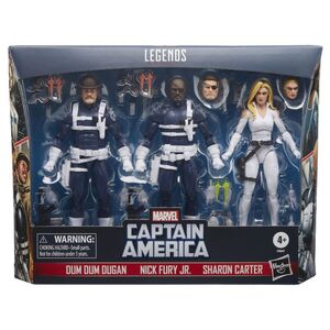 CAPITAN AMERICA MARVEL LEGENDS SERIES PACK TRES FIG 15 CM DUM DUM DUGAN, NICK FURY JR. & SHARON CARTER
