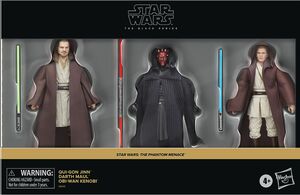 STAR WARS: THE PHANTOM MENACE THE BLACK SERIES QUI-GON JINN, DARTH MAUL & OBI-WAN KENOBI PACK 3 FIG. 15 CM