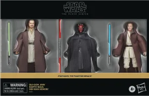 STAR WARS: THE PHANTOM MENACE THE BLACK SERIES QUI-GON JINN, DARTH MAUL & OBI-WAN KENOBI PACK 3 FIG. 15 CM